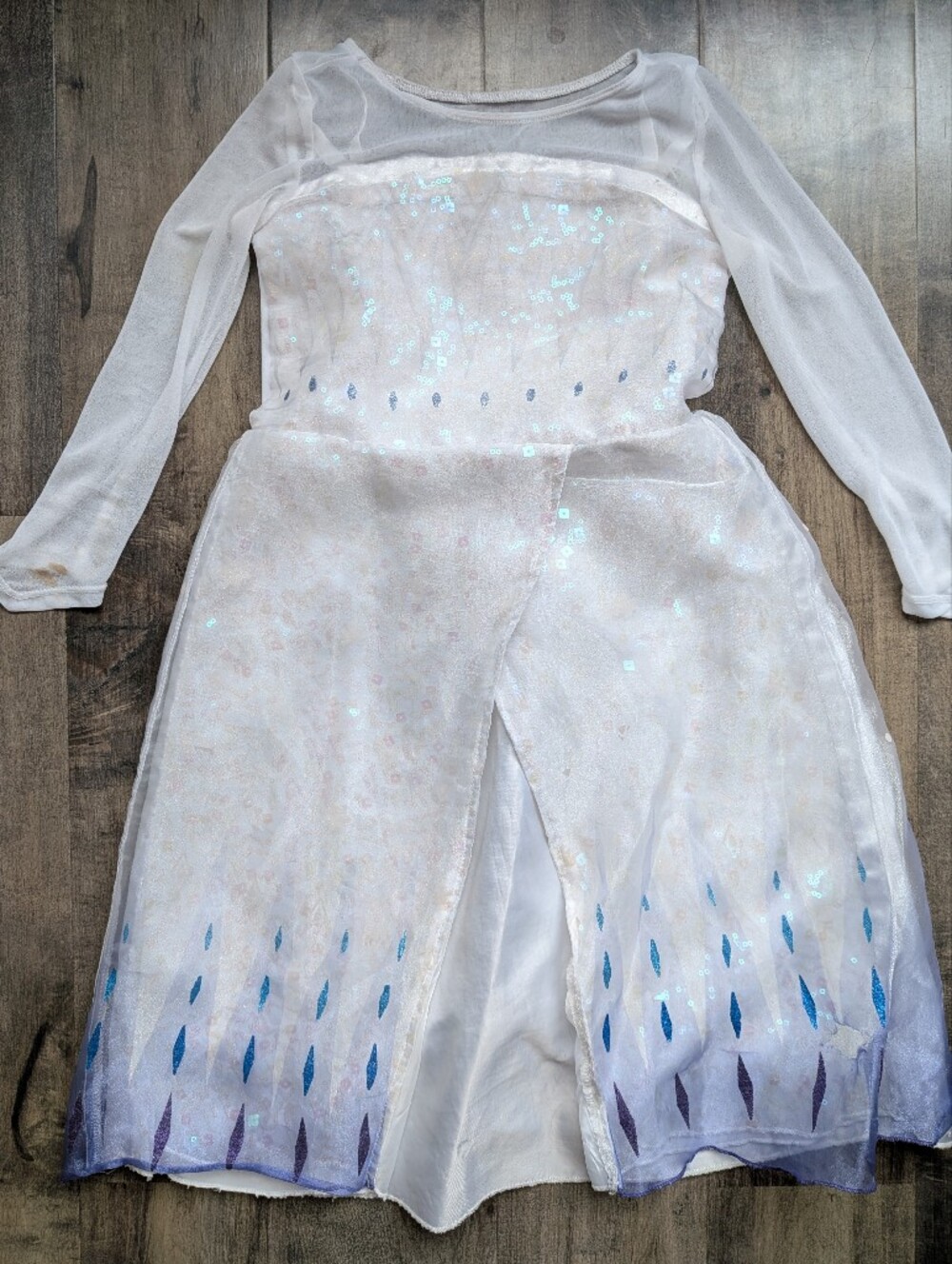 Disney Store Frozen 2 Elsa Snow Queen Dress Size 4 AS IS Play Condition